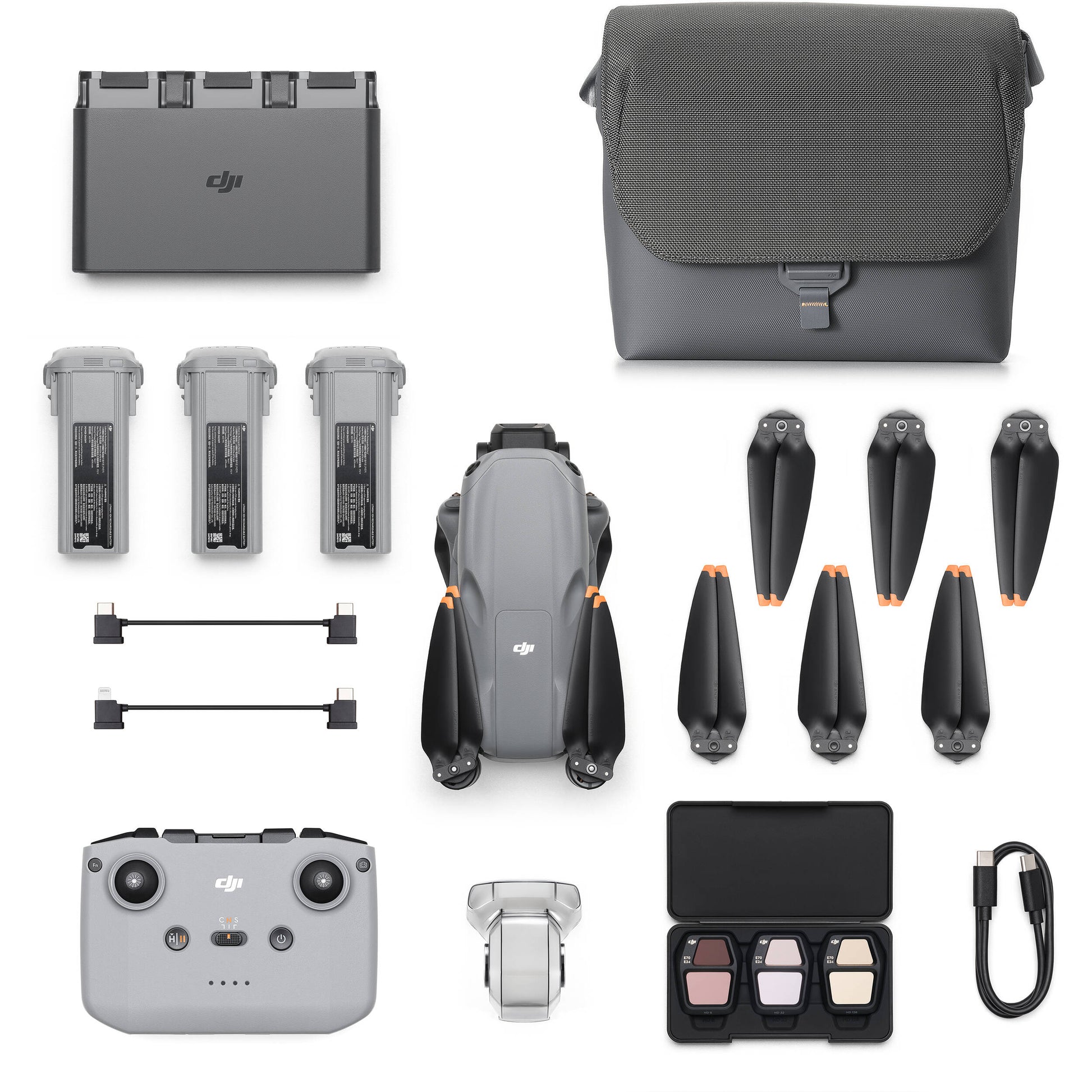 DJI Air 3S Advanced Drone RC-N3 Fly More Combo with LiDAR Dual 4K Cameras