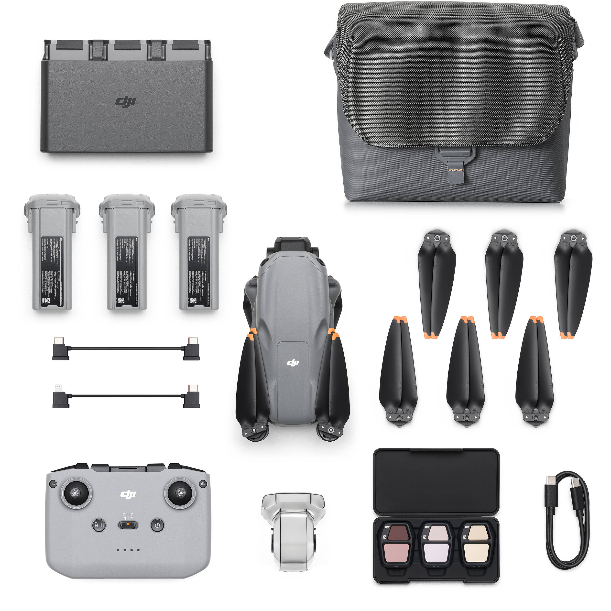 DJI Air 3S Advanced Drone RC-N3 Fly More Combo with LiDAR Dual 4K Cameras