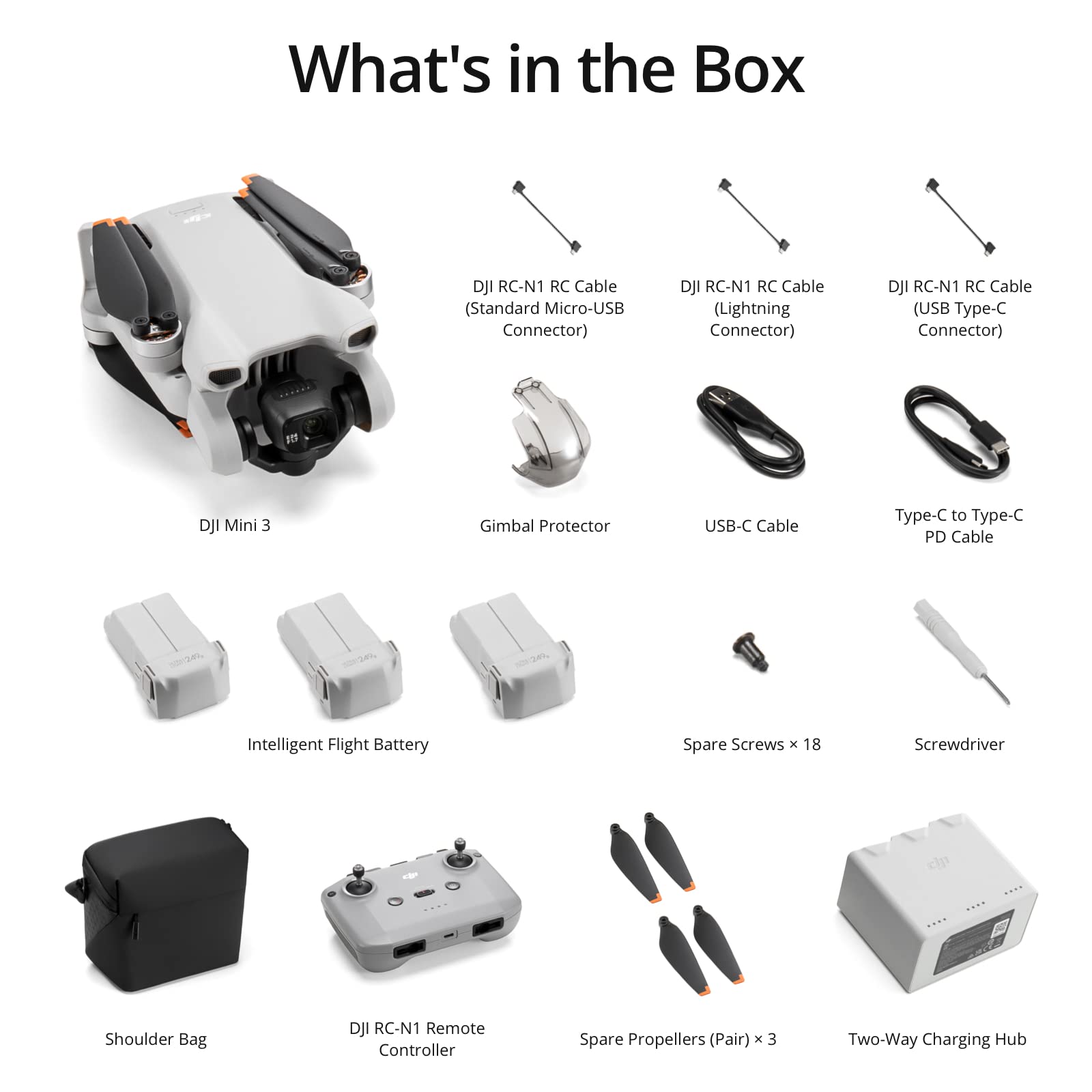 DJI Mini 3 Fly More Combo - Lightweight and Foldable Mini Camera Drone with 4K HDR Video, 38-min Flight Time, True Vertical Shooting, and Intelligent Features - NJ Accessory/Buy Direct & Save