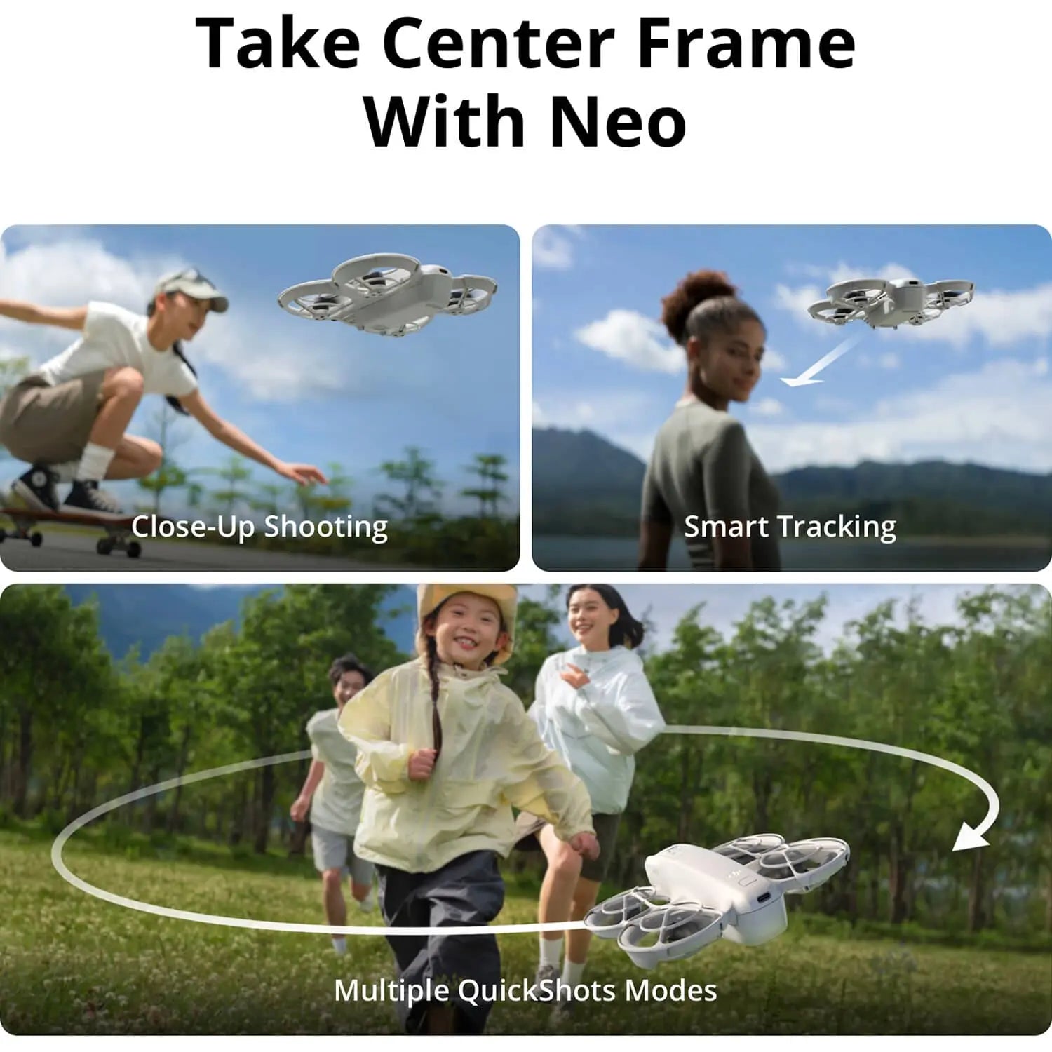 DJI Neo Palm-Sized 4K Drone Fly More Combo with 3 Batteries and RC-N3 Remote