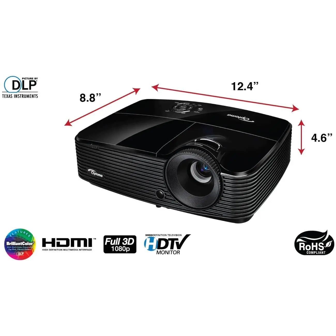 Optoma Technology W313 WXGA 3D DLP Multimedia Projector