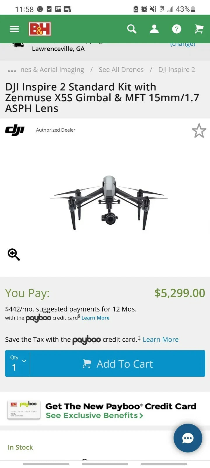 DJI Inspire 2 Drone 6K Camera